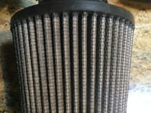 Top side of filter