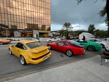 Sandwiched in between two stellar Porsches. Another 944 is in the background. 