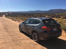 Off road in Escalante National Monument with my 2014 BMW X1 xDrive35i with 300hp and 300lb-ft of torque.  The X1 didn't look like much but wow.