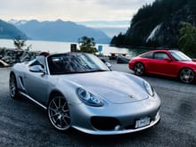 Another early am run up the C2Sky Hwy to Porteau Cove.  Doesn't really get much better than this in the Spyder.  :)