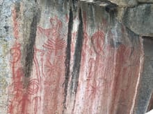 Pictographs on Hospital Rock in Sequoia National Park.