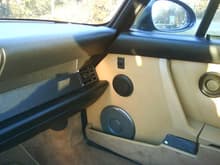 Passenger door, showing a speaker cover that should really be black