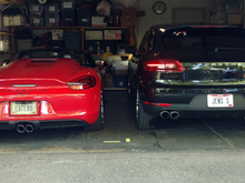 Wifes Macan and my Spyder

