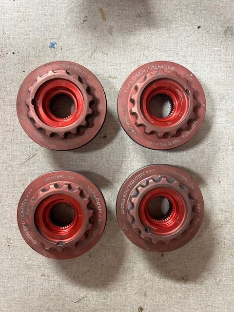 Wheels and Tires/Axles - Red 997.2 Centerlock set - Used - Fort Worth, TX 76001, United States