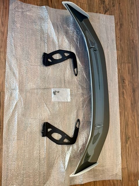 Exterior Body Parts - OEM Porsche GT4RS Rear Wing and JCR Risers for 718/981 GT4 - Used - 2016 to 2023 Porsche Cayman GT4 - Hayward, CA 94542, United States