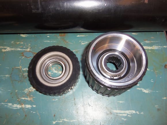 Comparing original bearing with SuperBearing.