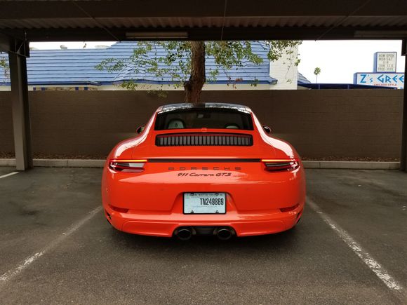 Rear bumper bottom painted