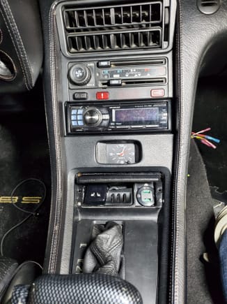 Hardwired USB charger and voltage gauge replaced cigarette lighter