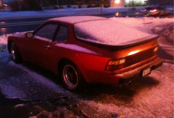 My $3500 1983 944 base, 5 speed with 4 snows - best winter rat ever. Outside Utica Aud. After child’s hockey game. The club team had me chasing all over CNY at times over 200 mile weekends, the seats down and hatch back made carting his huge bag & sticks easy. The smell of same on the other hand ughhhhhhh