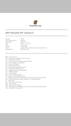 This is the Carrera S. 3k add on for CPO.
