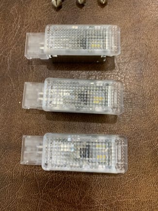These are the units that need to be opened up so that you can verify / and reseat the 194 LED element in each one
