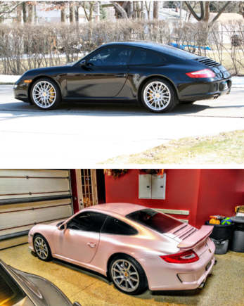 Before & After (wife's car) in pink pearl