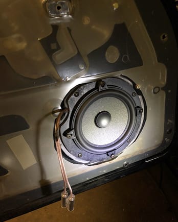 Mounted the speakers to the doors and snapoff connectors