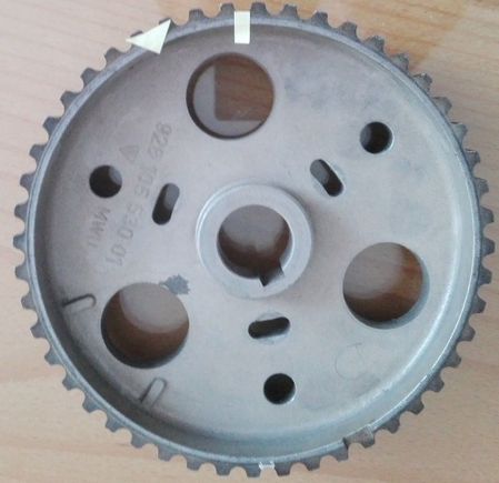 Front of cam sprocket