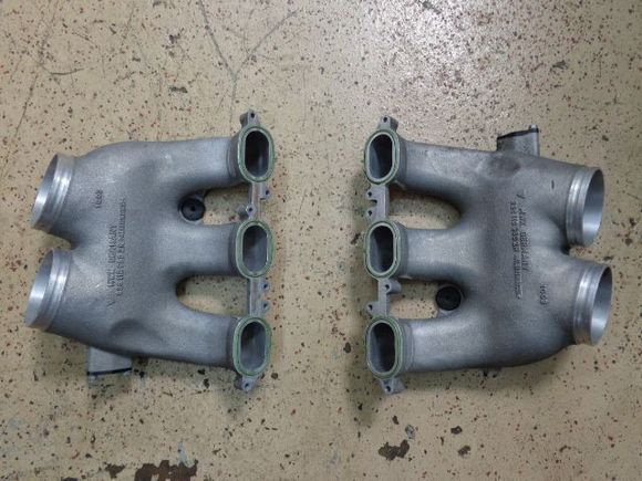 Intake headers. The X51 version is sand-cast aluminum rather than plastic.