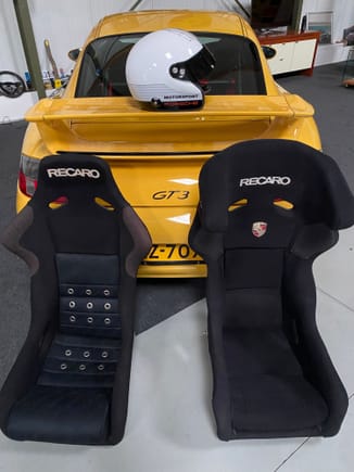Rare single Porsche Recaro seats. One seat came out of an original Porsche GT3 Asia Cup car. Each seat costs €795,- Can be shipped worldwide.