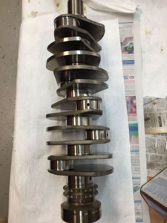 Crankshaft polished and cleaned.