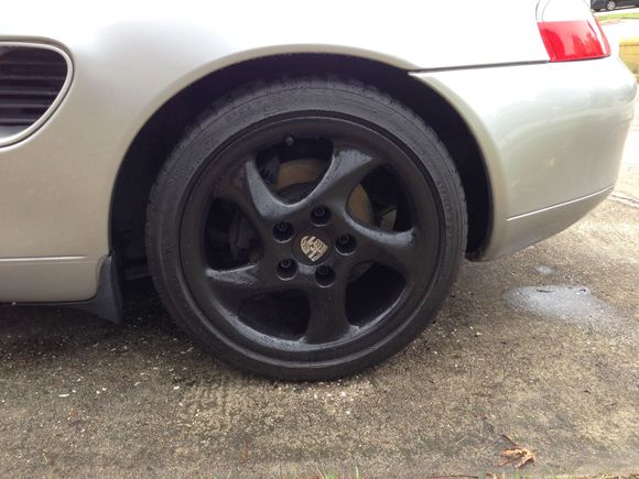 Rims completed ...stripped sanded and spray painted, clear coated myself