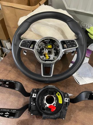 Heated steering wheel and replacement clock spring.