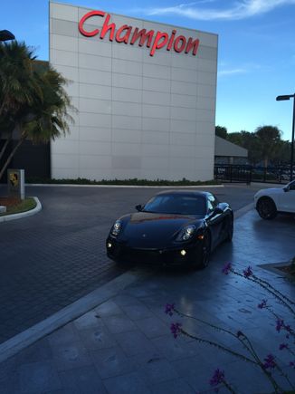 Delivery day at Champion Porsche