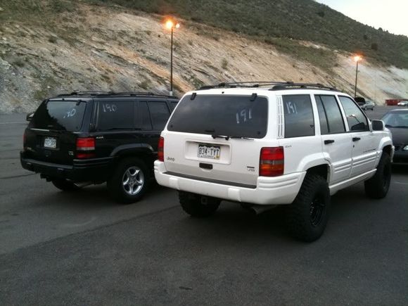 @ Bandimere Speedway (local race track) with me and my friend's Jeep (white). He also has a 1000whp+ C5 Z06 he was racing at the track that day.