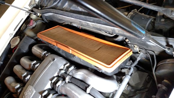 Of course the air filter was upside down