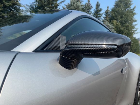 DB carbon mirror bottoms - OEM carbon tops