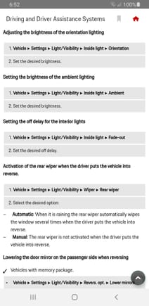Interior lighting adjustments