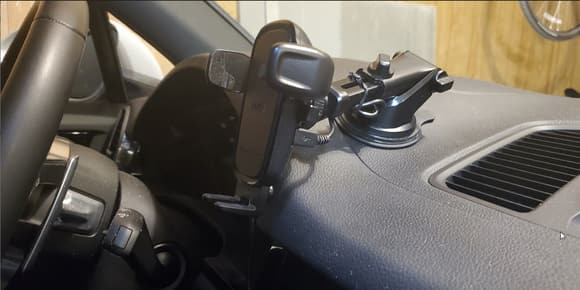iOttie wireless charging cradle - side view