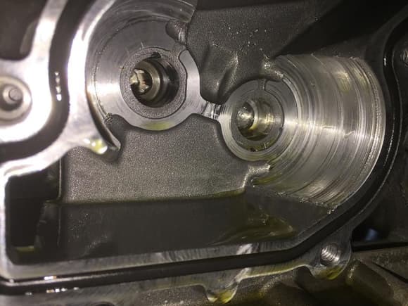 Dammage to the oil pump cassette. Was running full flow filtration.