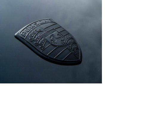 Black Porsche crest