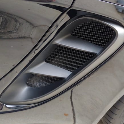 Porsche 718 Boxster and Cayman Side Intake Grill Mesh www.radiatorgrillstore.com