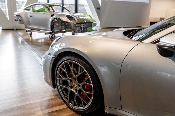 Complete and bare unibody. Porsche AG photo. 
