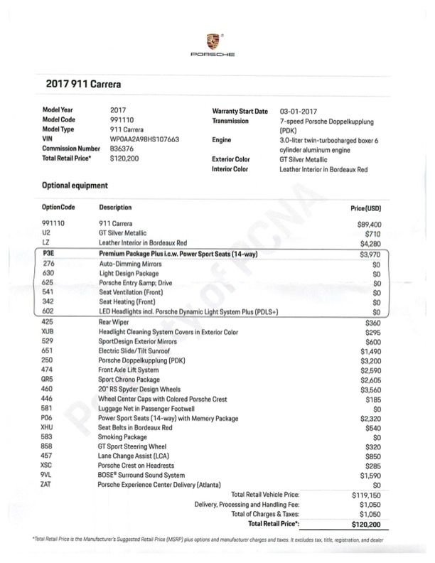 2017 Porsche 911 - 2017 991.2 Carrera Coupe - Silver W/ Red Interior - PDK - 23,XXX Miles - Many Options - Used - VIN Highly Optioned - 6 cyl - 2WD - Automatic - Coupe - Silver - San Diego, CA 92126, United States