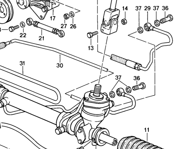 Power Steering Rack Line Placement Rennlist Porsche Discussion Forums