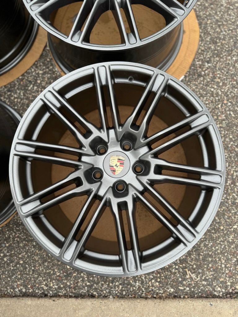 2019 Porsche 911 - OEM 21" Porsche 958 Cayenne Sport Edition Wheels in Kingsport Grey (Powder-coated).Condition - Wheels and Tires/Axles - $2,000 - Plymouth, MN 55447, United States