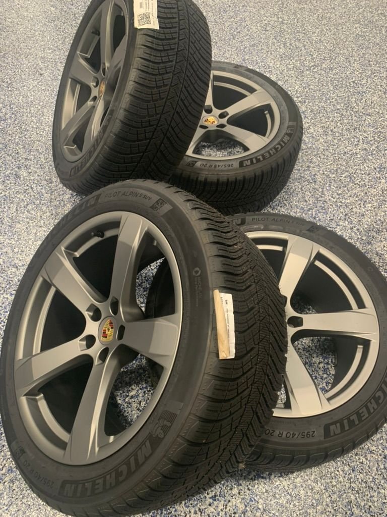 Wheels and Tires/Axles - Brand New Porsche 20 inch Macan Winter Wheel and Tire Set painted Platinum - New - 2018 to 2024 Porsche Macan - Ashland, OR 97520, United States