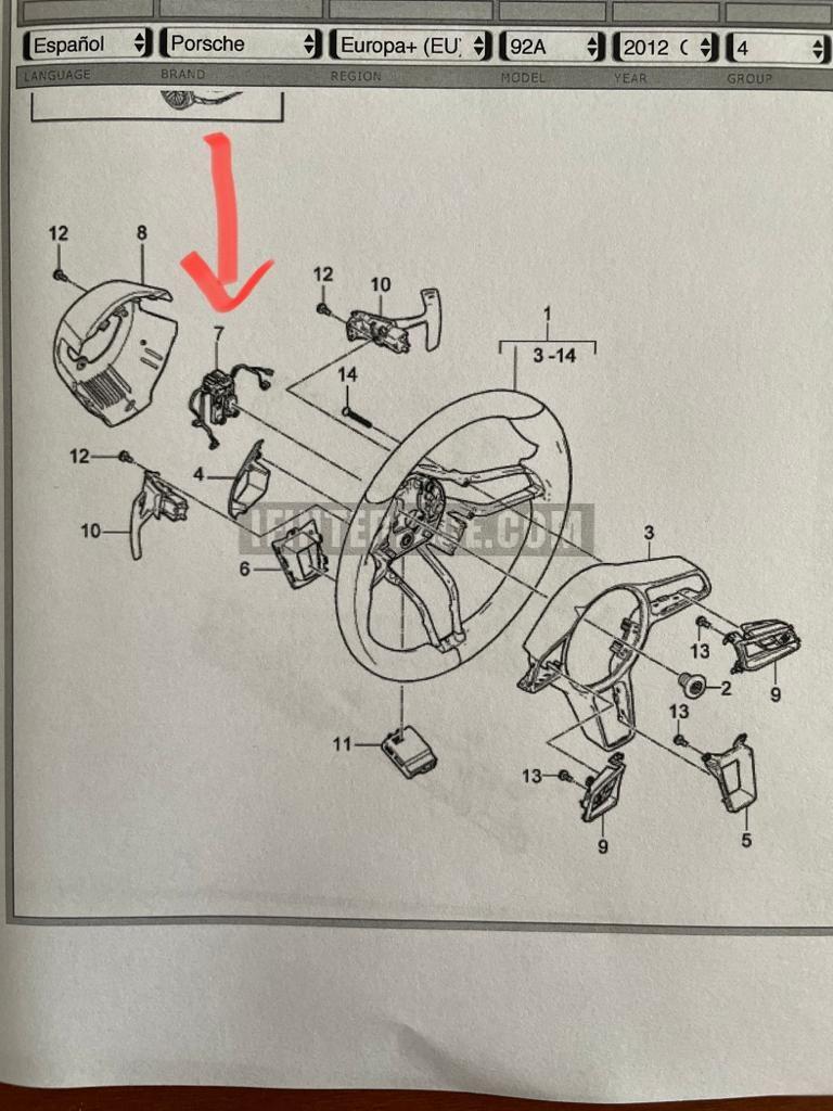 Help please Porsche Cayenne (958) horn and multifunction steering