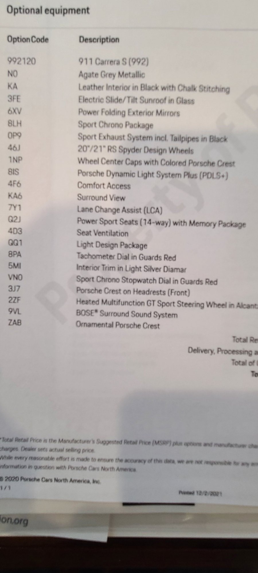 2020 Porsche 911 - 2020 Porsche 911 Carrera S Agate Grey Metallic with Sport Chrono - Used - VIN WP0AB2A90LS226250 - 11,018 Miles - 6 cyl - 2WD - Automatic - Coupe - Gray - Louisville, KY 40245, United States