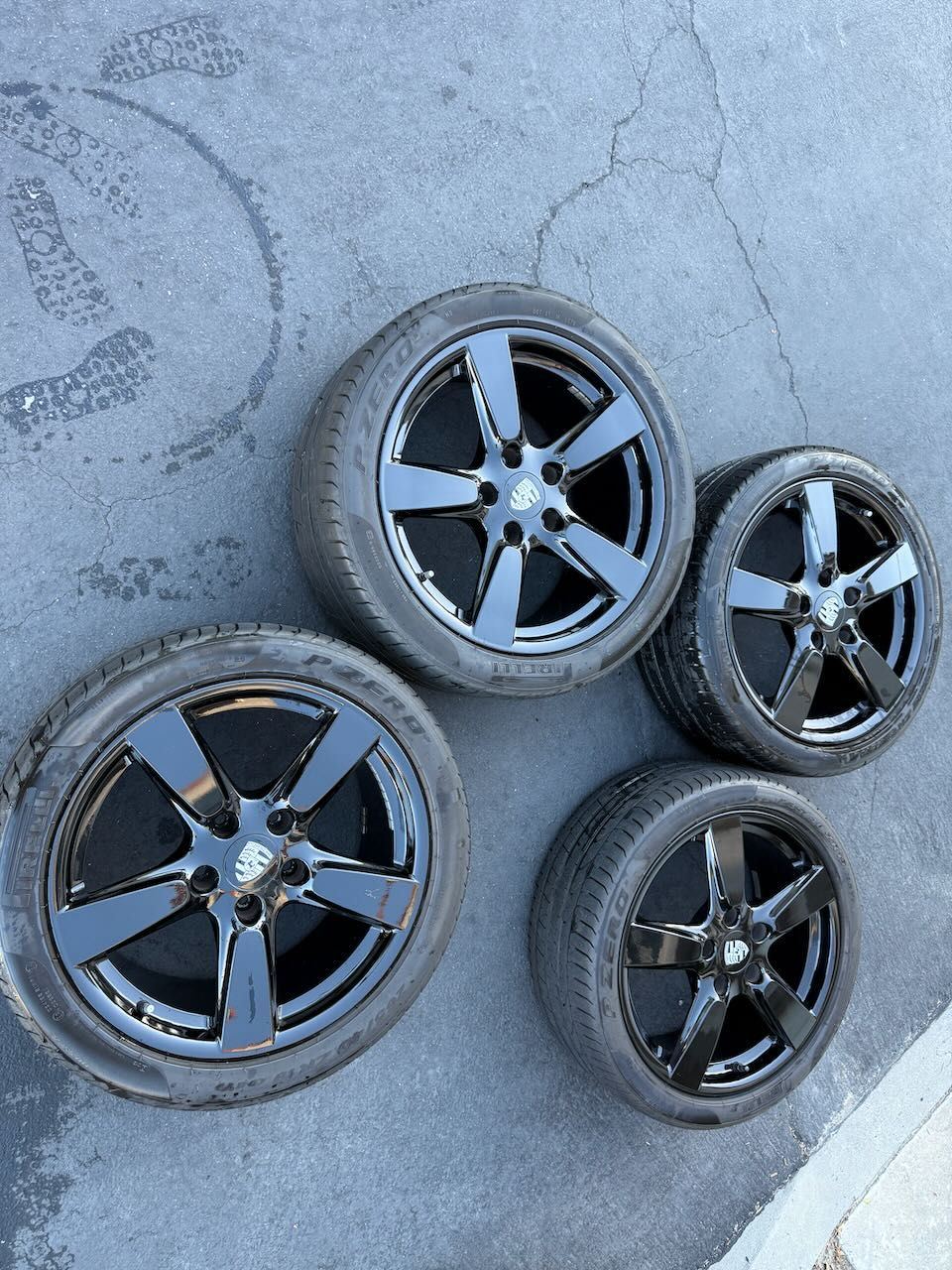 Wheels and Tires/Axles - 19" Factory OEM 981 Cayman S wheels Gloss Black - Used - Irvine, CA 92614, United States