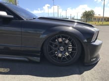 On the floor with Airlift Performance and 15" Brembo brakes
