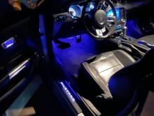 Night time courtesy lights set to Blue. Goes well with the Iconic Silver and Black interior