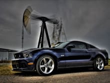 My Mustang with pump jack