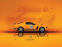 2007 Saleen 302 Parnelli Jones Limited Edition Mustang Side Orange Studio 1920x1440