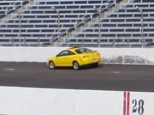 First time on a racetrack, old car