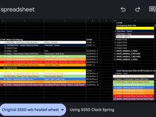 This screenshot is of the original s550 wiring connectors and how it routes through the clockspring. You can see that all of the data lines actually go into the SCCM along with the trans. And really the only thing that go through the basically connector are the illumination and horn.