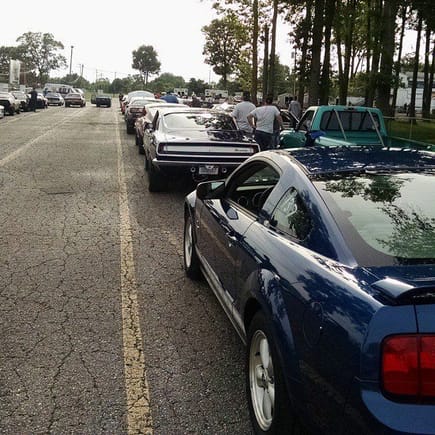 Slight filter, but thought this looked like an amazing shot of the lineup for the drag strip.