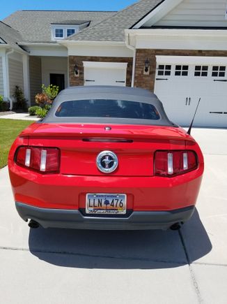 Rear view Wayne's 2011 Mustang