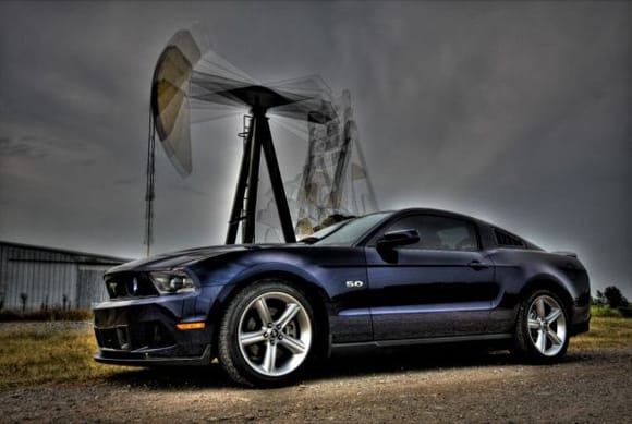 My Mustang with pump jack