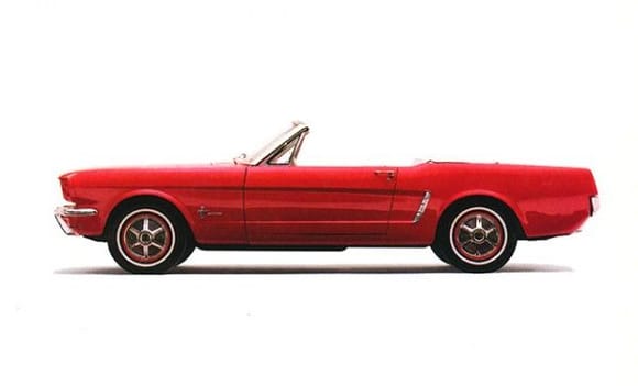 1964 red convertible clipart